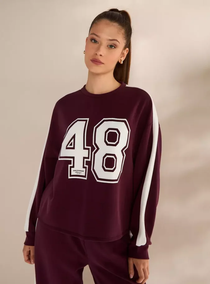 Varsity Print Sweatshirt-1