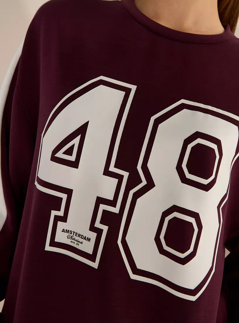 Varsity Print Sweatshirt-3