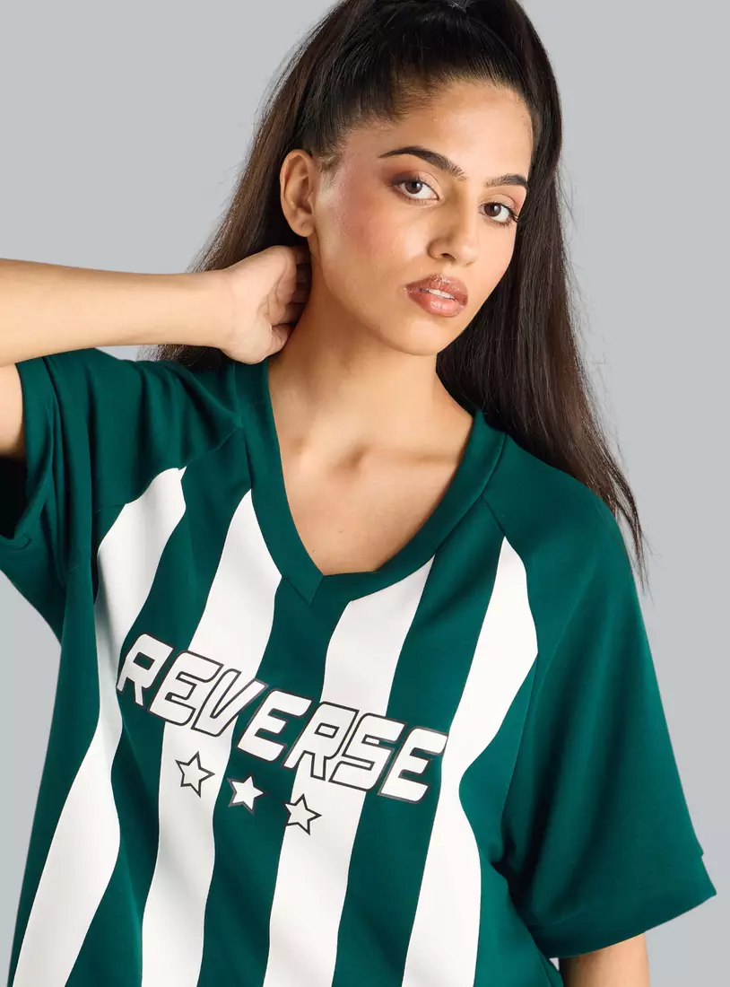 Varsity V-neck T-shirt-3