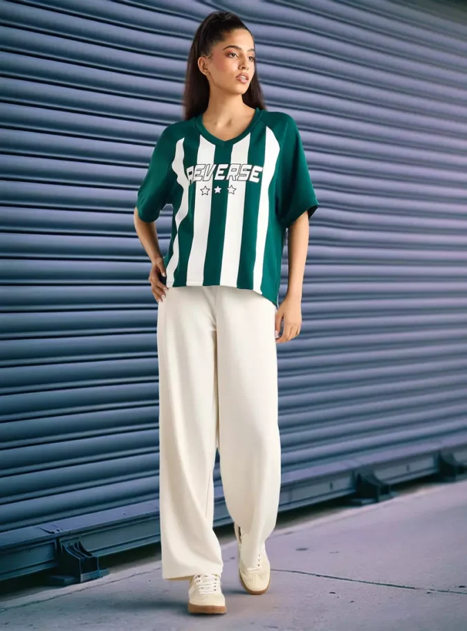 Varsity V-neck T-shirt-4