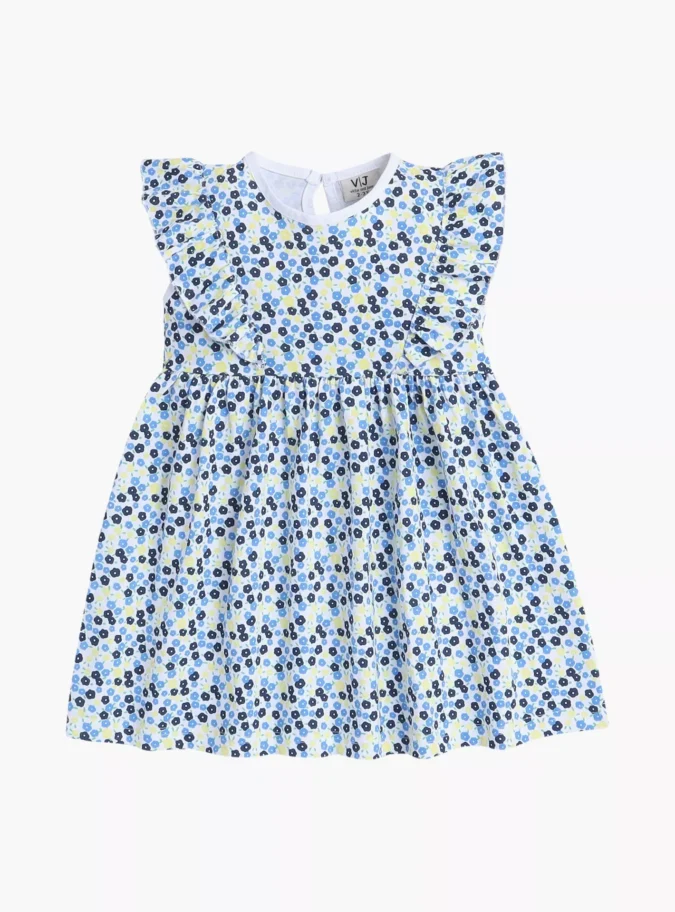 Victor and Jane 2-Piece Floral Printed Cap Sleeves Dresses -3