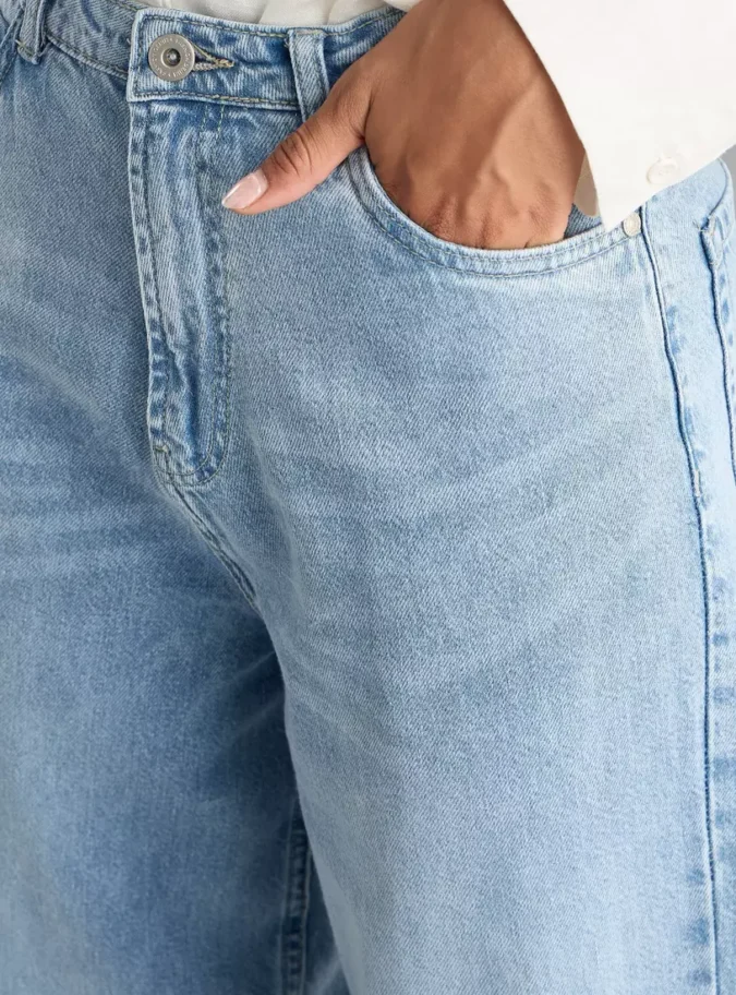 Wide Leg Barrel Jeans-3