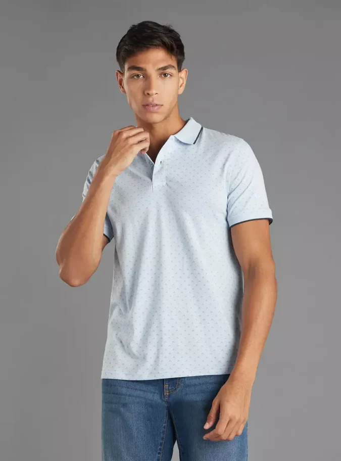 All-Over Printed Better Cotton Polo T-shirt-1