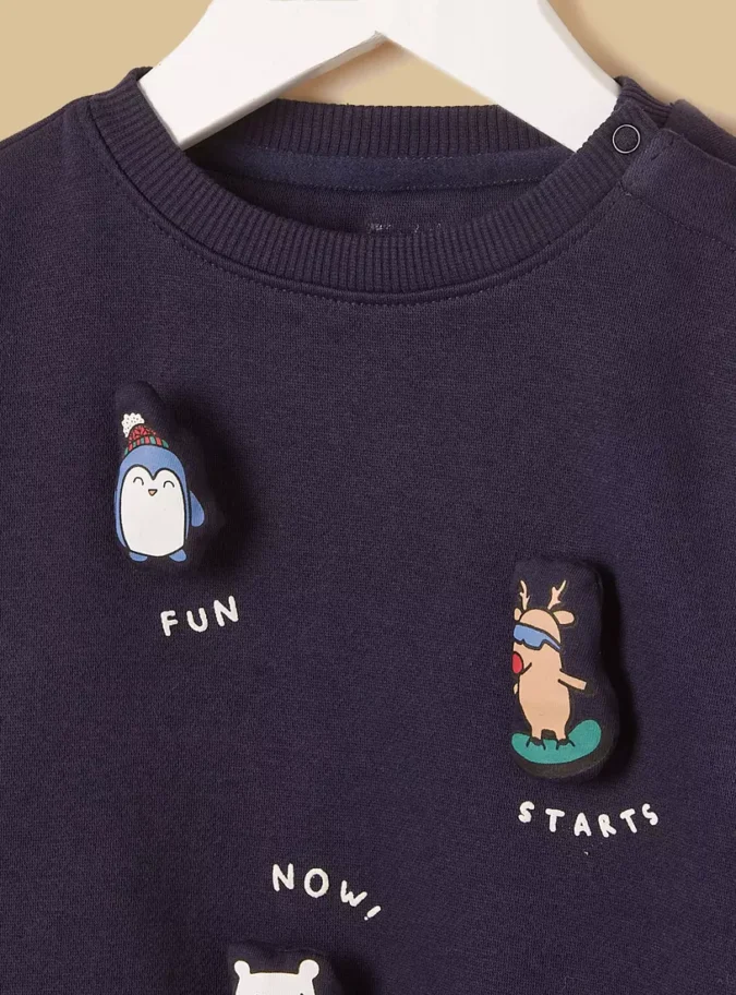 Animal Applique Sweatshirt-3