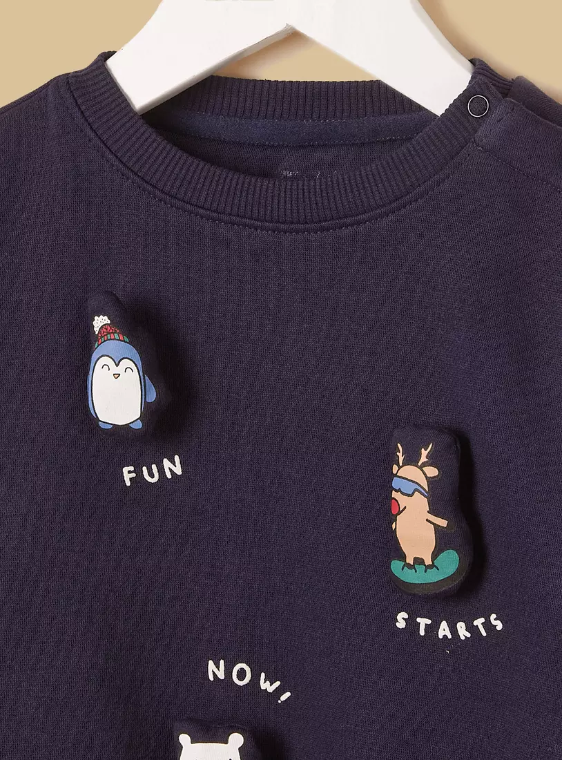 Animal Applique Sweatshirt-3