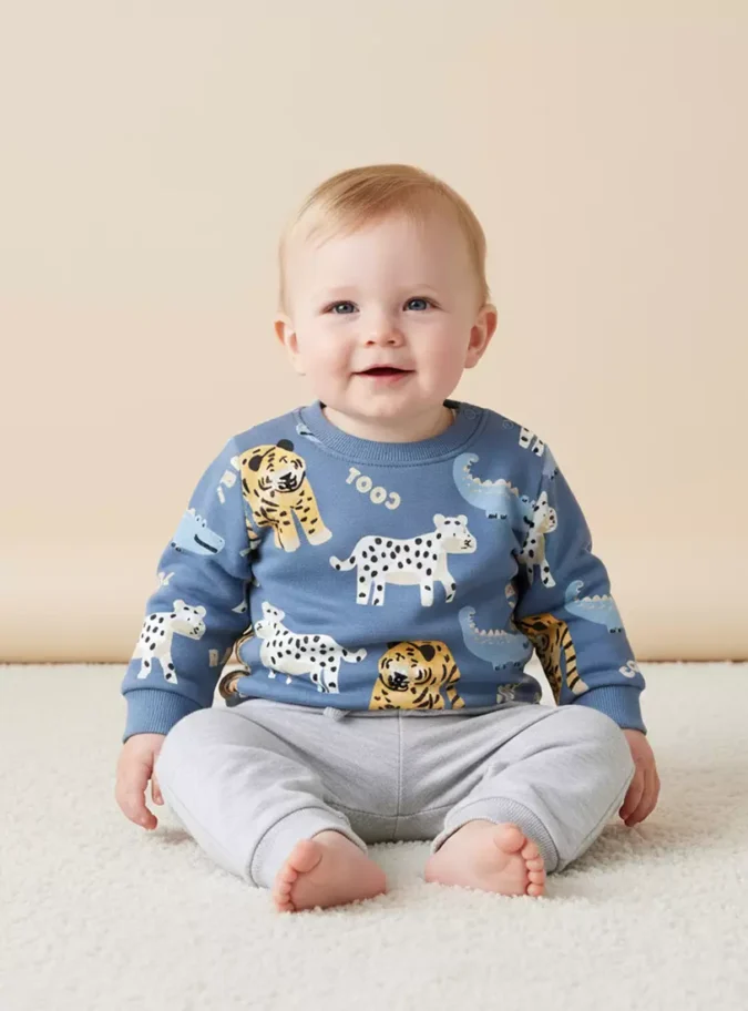 Animal Print Sweatshirt -1