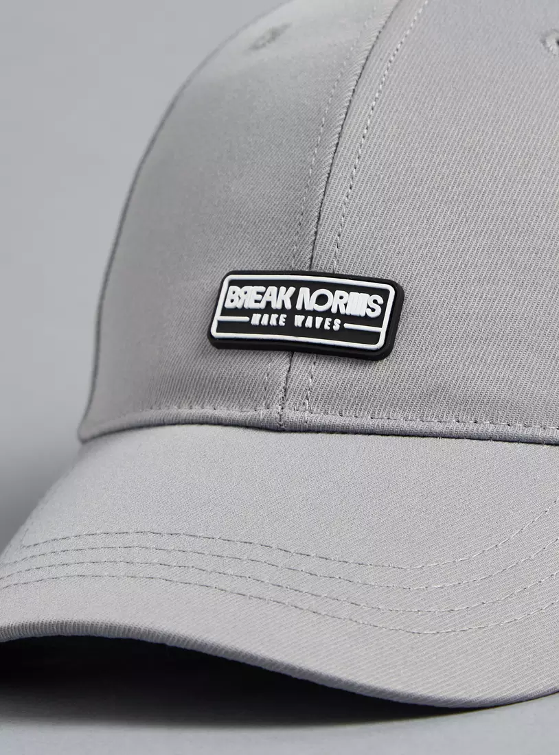 Applique Detail Cap with Hook and Loop Closure-3