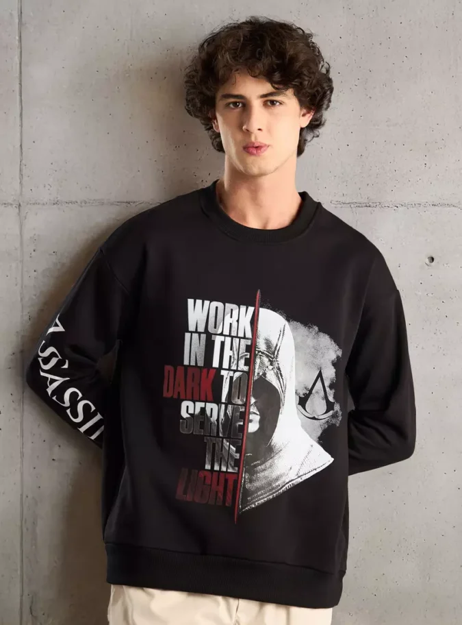 Assassins Creed Print Sweatshirt-1