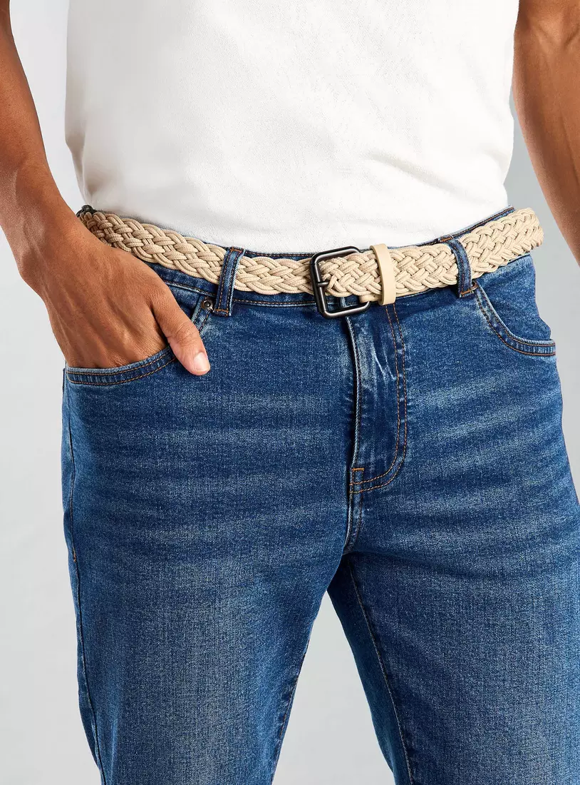 Braided Belt with Pin Buckle Closure-2