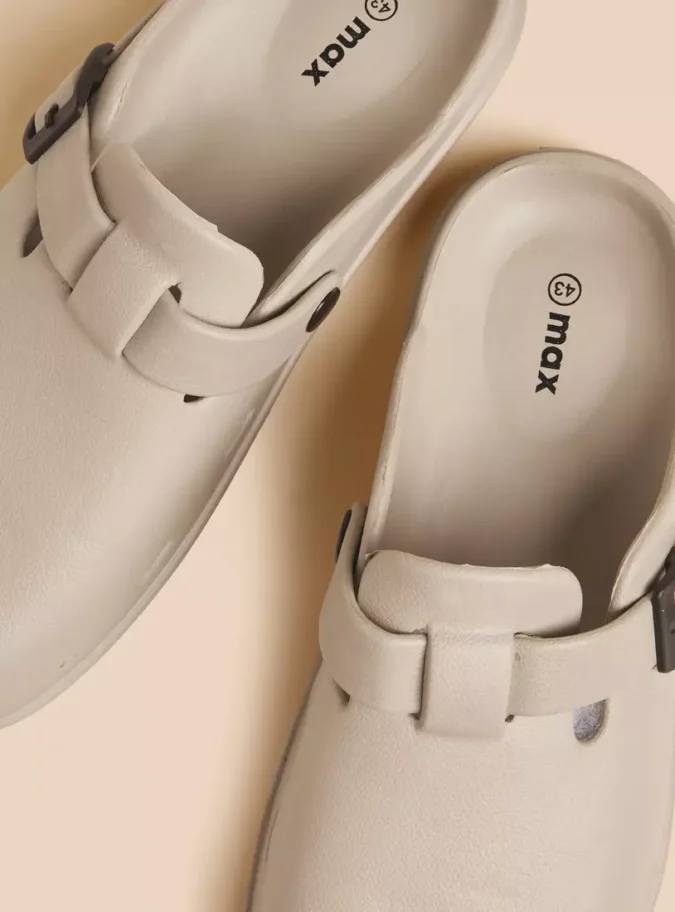 Buckle Accent Clogs-2