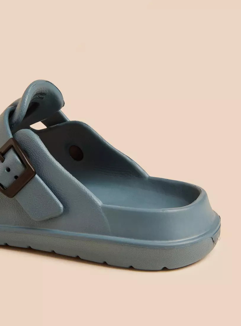 Buckle Accent Clogs -4