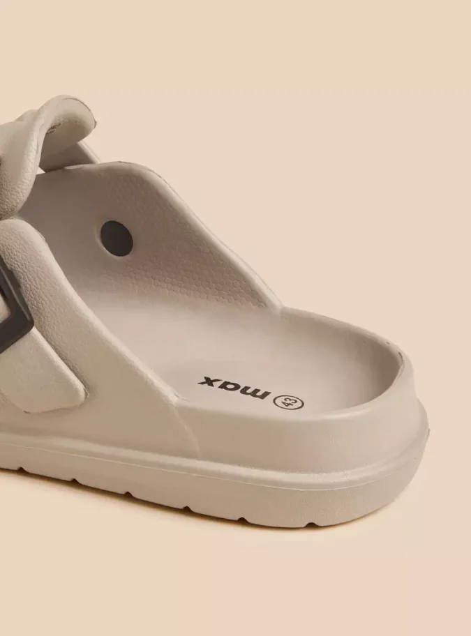 Buckle Accent Clogs-4