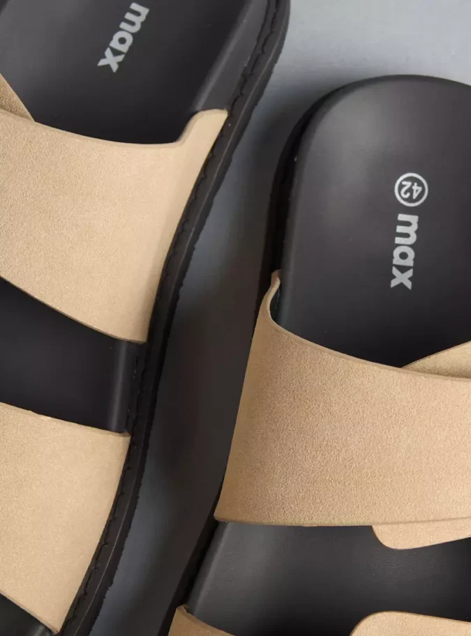 Buckle Strap Detail Slip-On Sandals-2