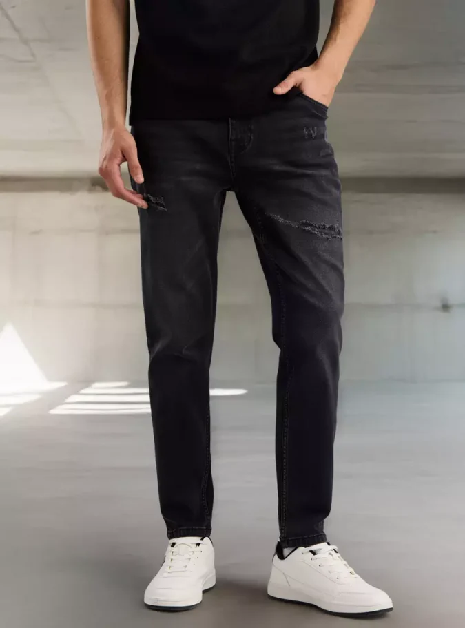 Carrot Fit Constructed Jeans-1