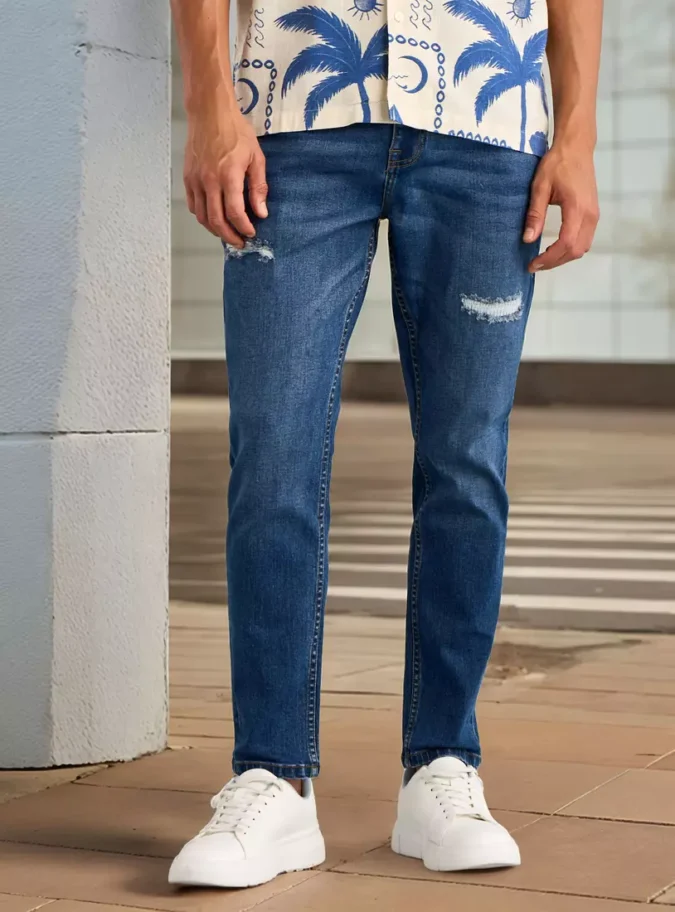 Carrot Fit Constructed Jeans-1