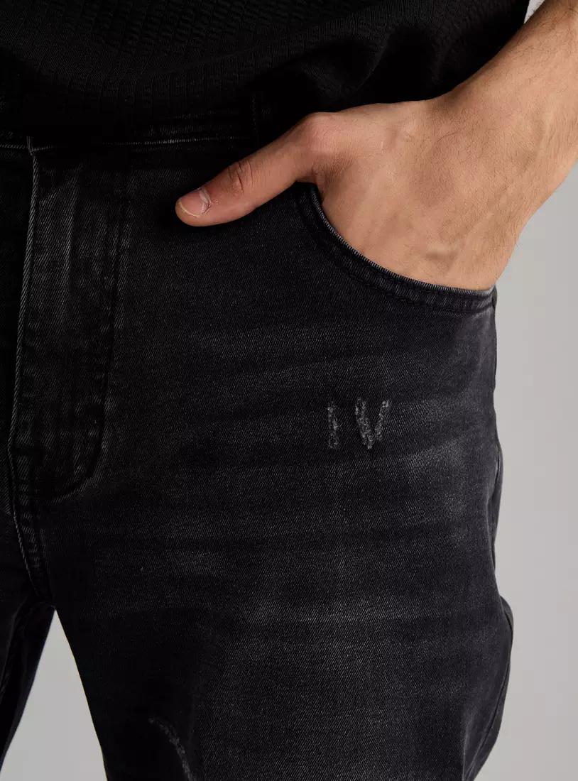 Carrot Fit Constructed Jeans-3