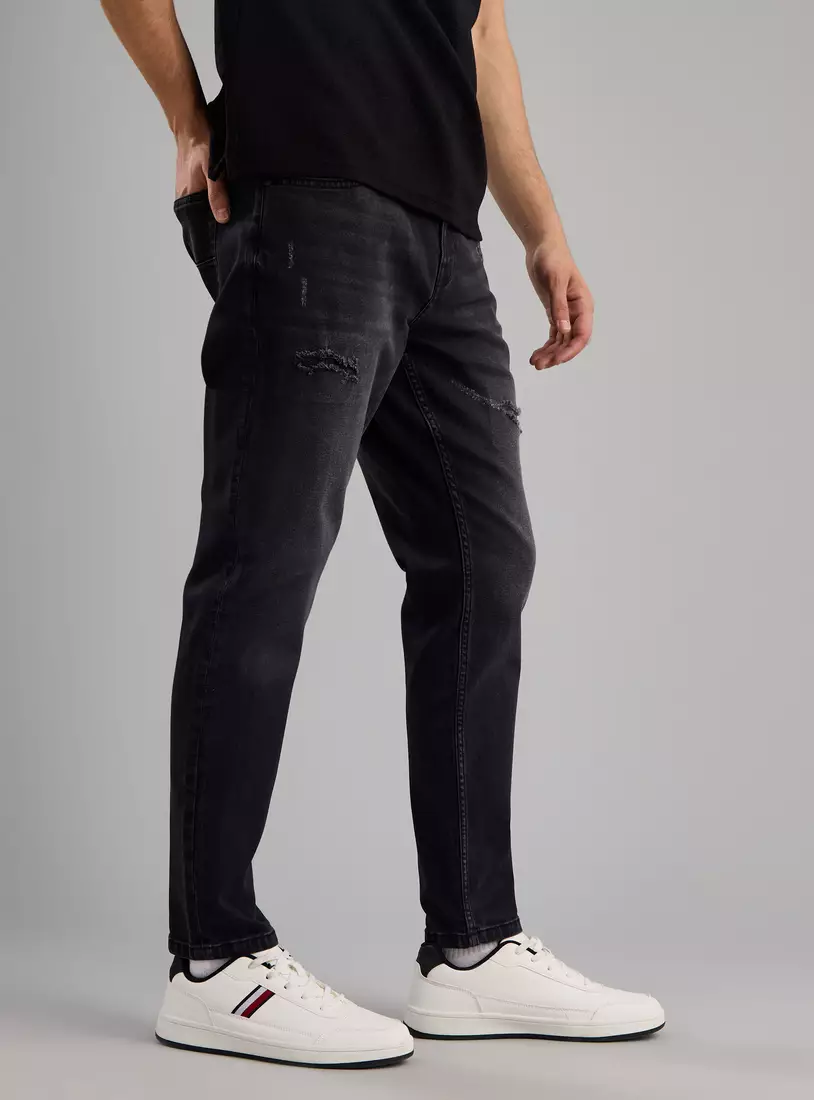 Carrot Fit Constructed Jeans-4