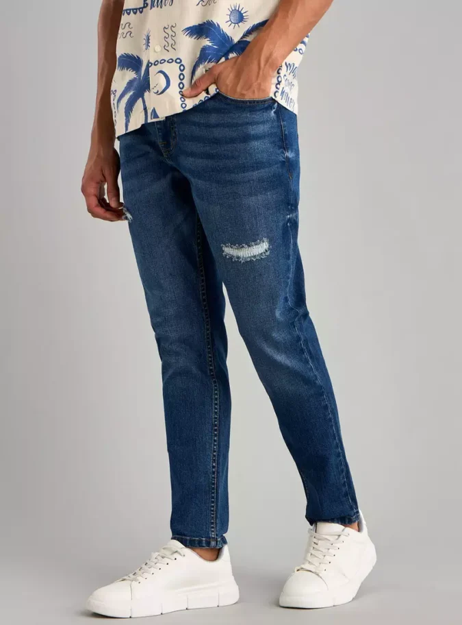 Carrot Fit Constructed Jeans-4
