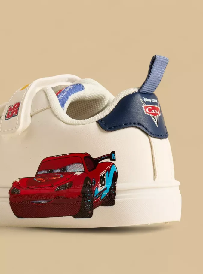 Cars Print Shoes with Hook and Loop Closure-3
