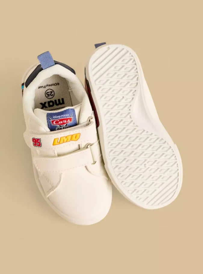 Cars Print Shoes with Hook and Loop Closure-4