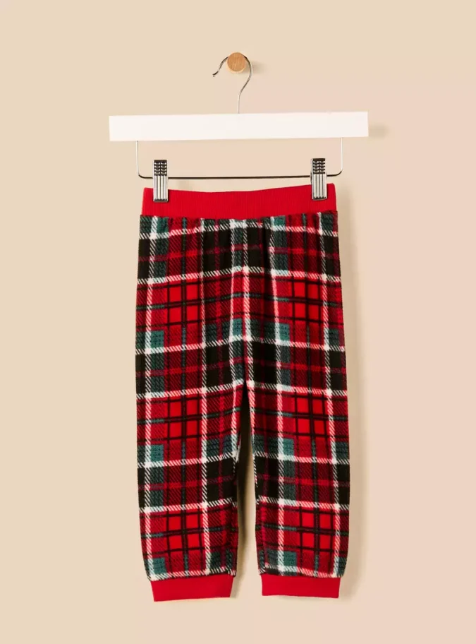 Checked Fleece Pyjama Set-4