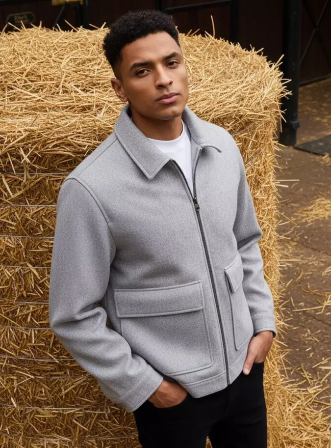 Collared Felt Jacket-1