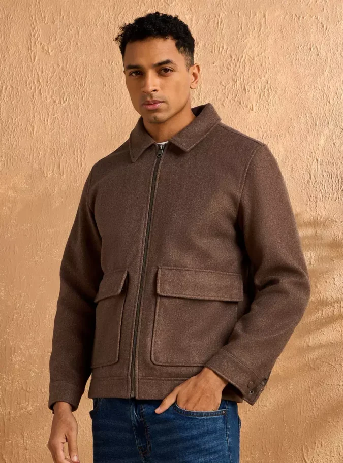 Collared Felt Jacket-1