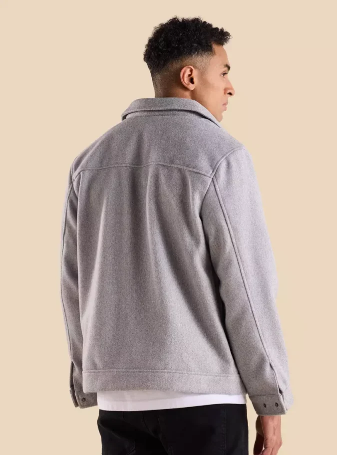 Collared Felt Jacket-2