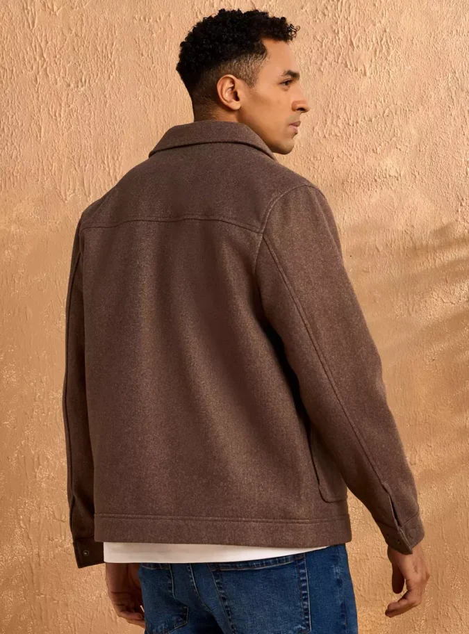 Collared Felt Jacket-2