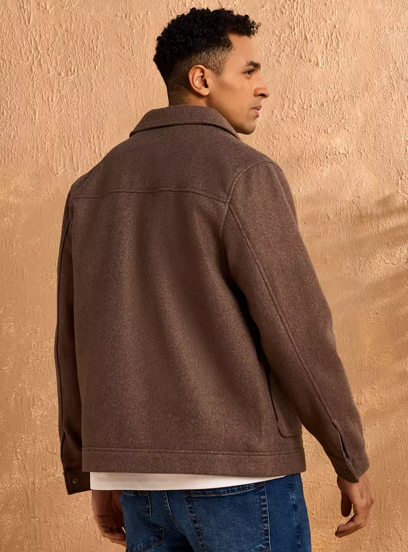 Collared Felt Jacket-2