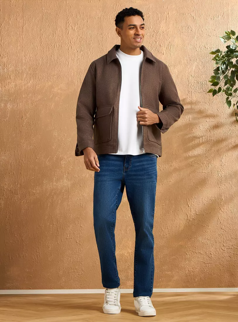 Collared Felt Jacket-4