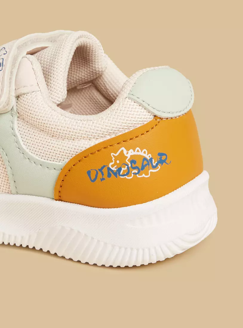 Colourblock Sports Shoes with Hook and Loop Closure -3