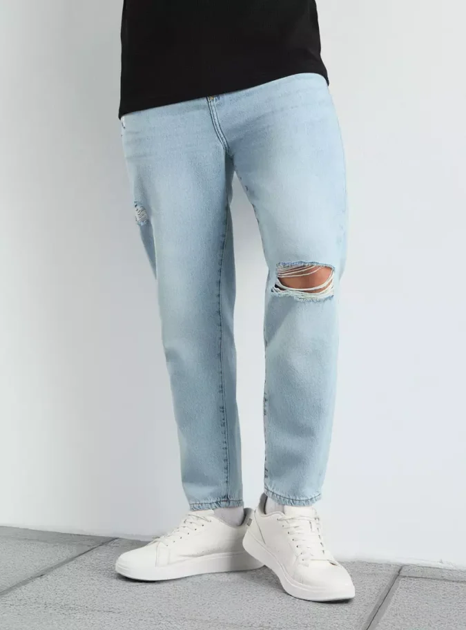 Constructed Tapered Fit Jeans-1