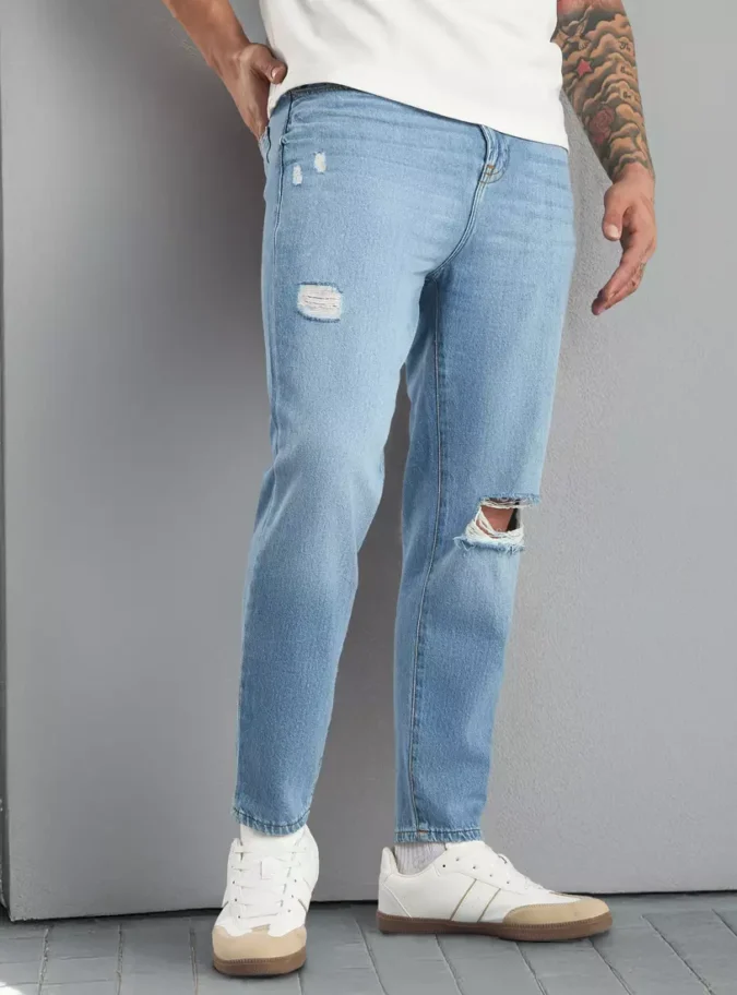 Constructed Tapered Fit Jeans-1