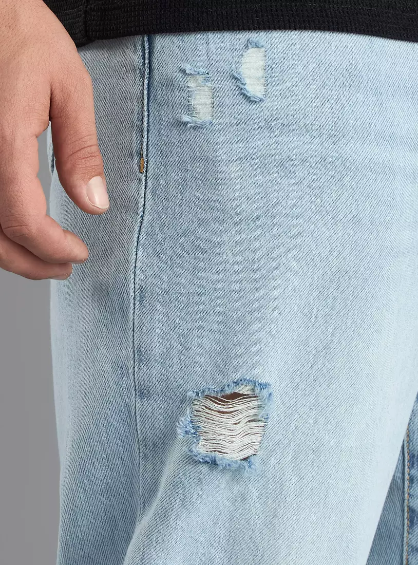 Constructed Tapered Fit Jeans-3