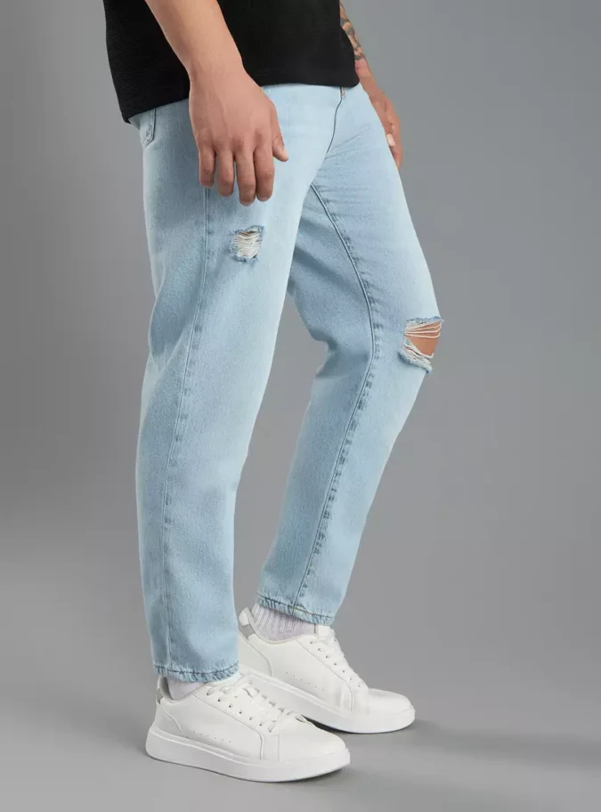 Constructed Tapered Fit Jeans-4