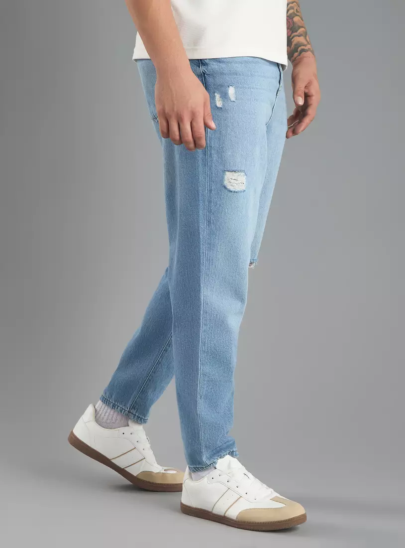 Constructed Tapered Fit Jeans-4