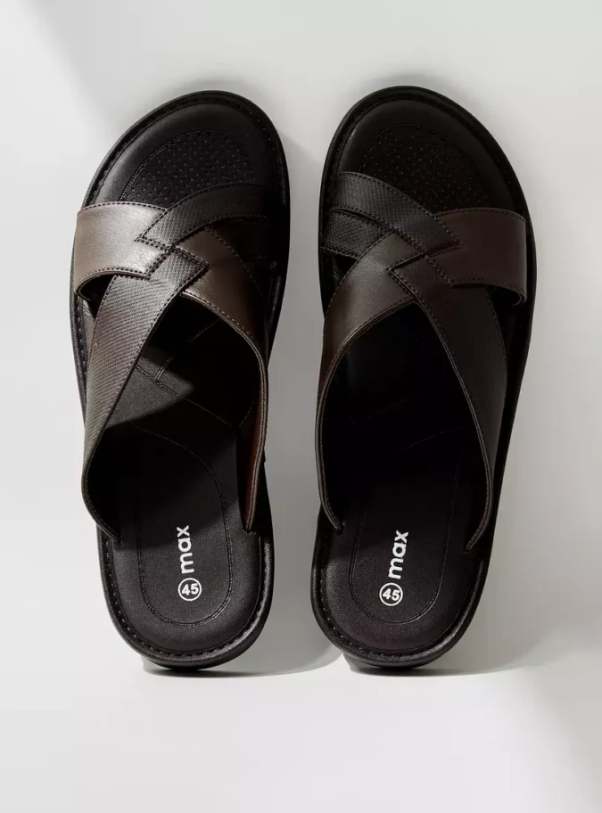 Cross Strap Slip-On Sandals-2