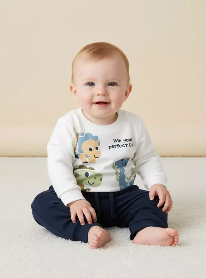 Dinosaur Print Sweatshirt-1