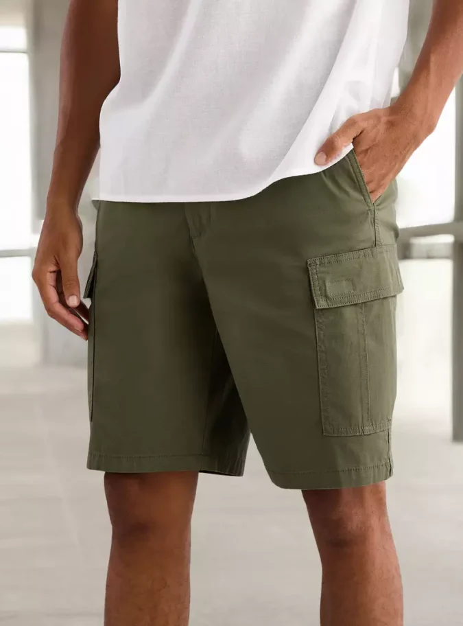 Dobby Cargo Shorts-1