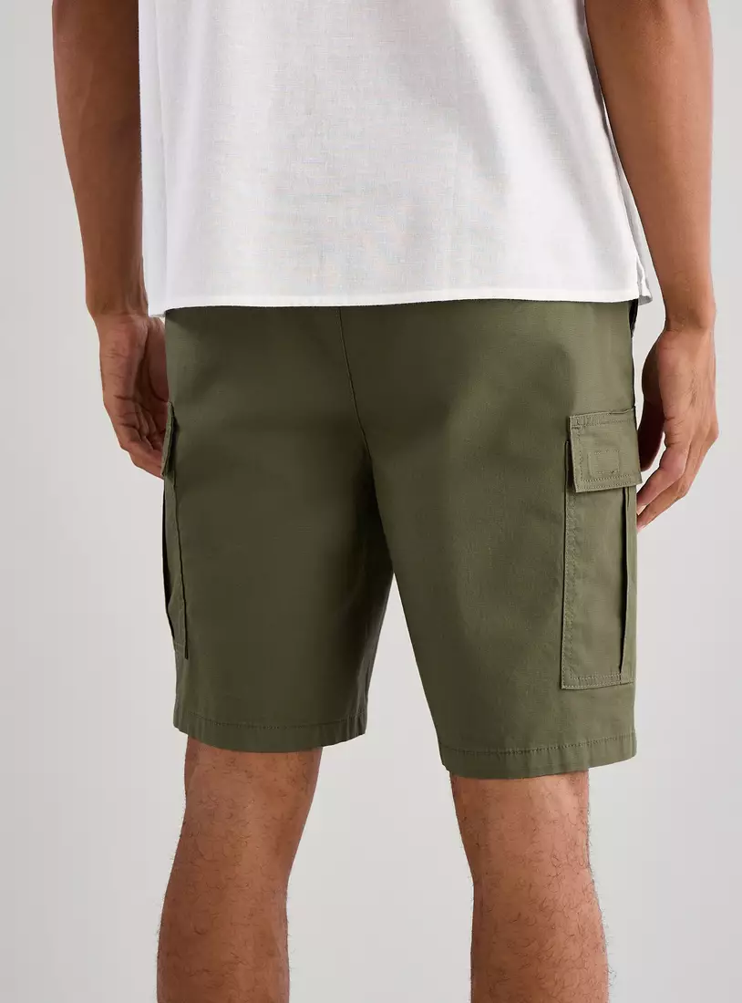 Dobby Cargo Shorts-2