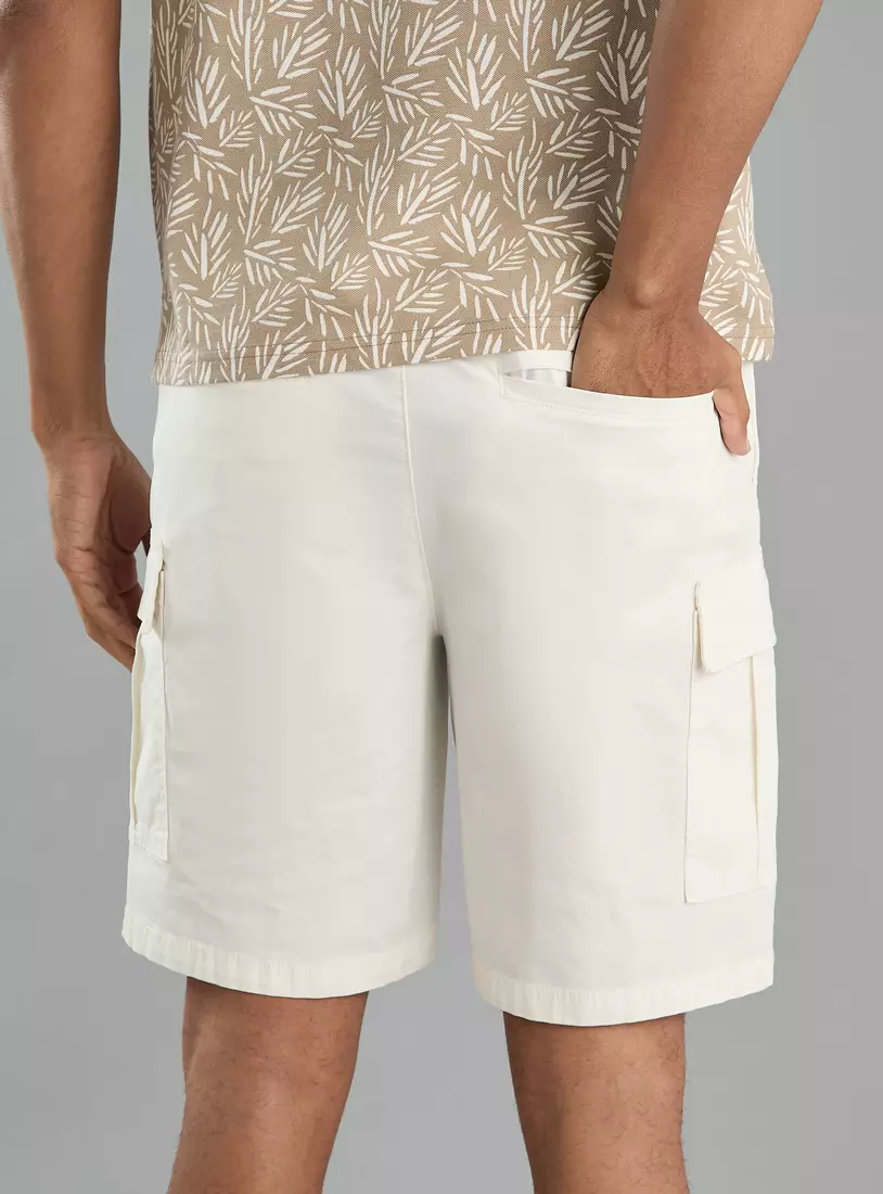 Dobby Cargo Shorts-2