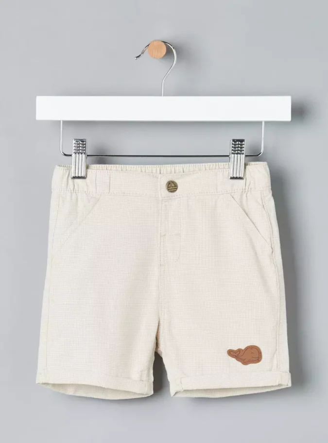 Dobby Textured Cotton Shorts-1