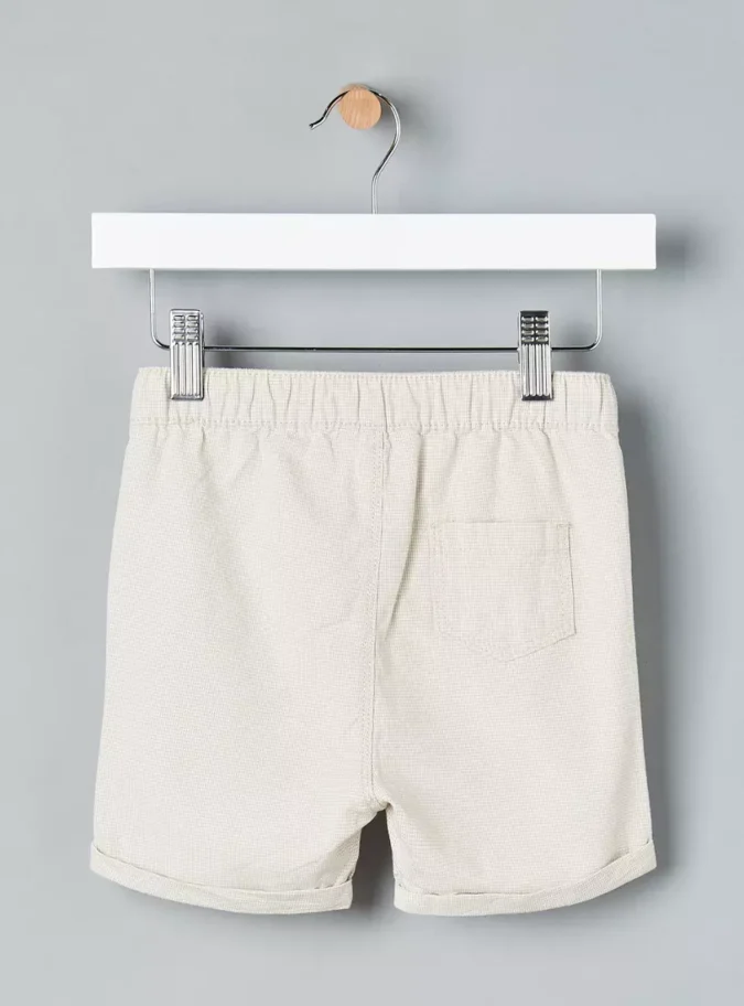 Dobby Textured Cotton Shorts-2