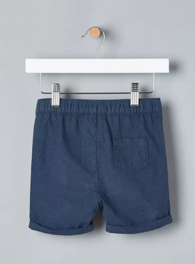 Dobby Textured Cotton Shorts-2