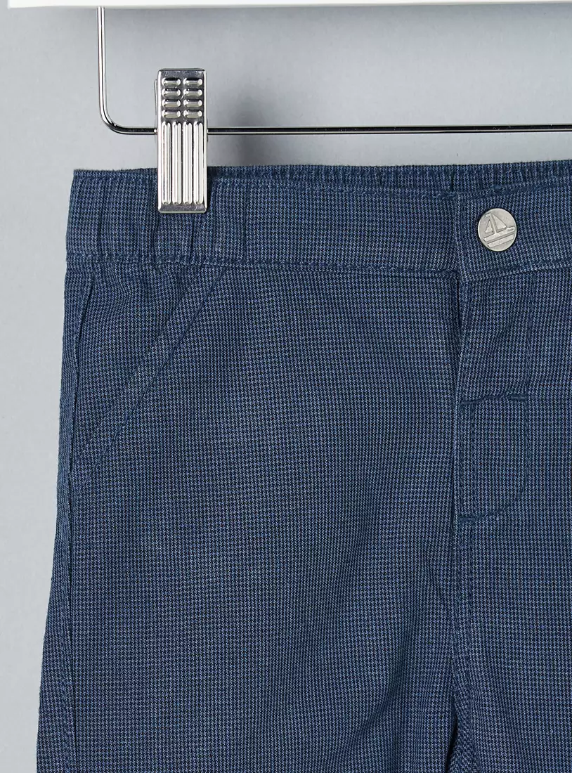 Dobby Textured Cotton Shorts-3