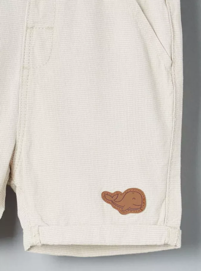 Dobby Textured Cotton Shorts-4