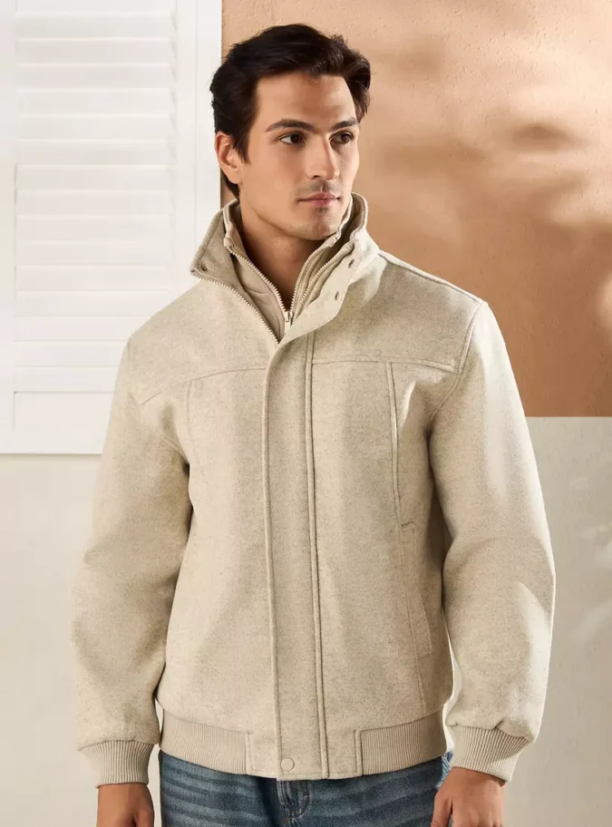 Double Layer High Neck Jacket-1