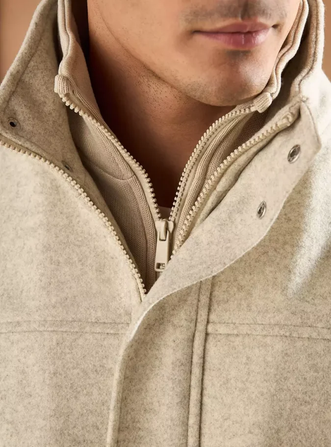 Double Layer High Neck Jacket-3