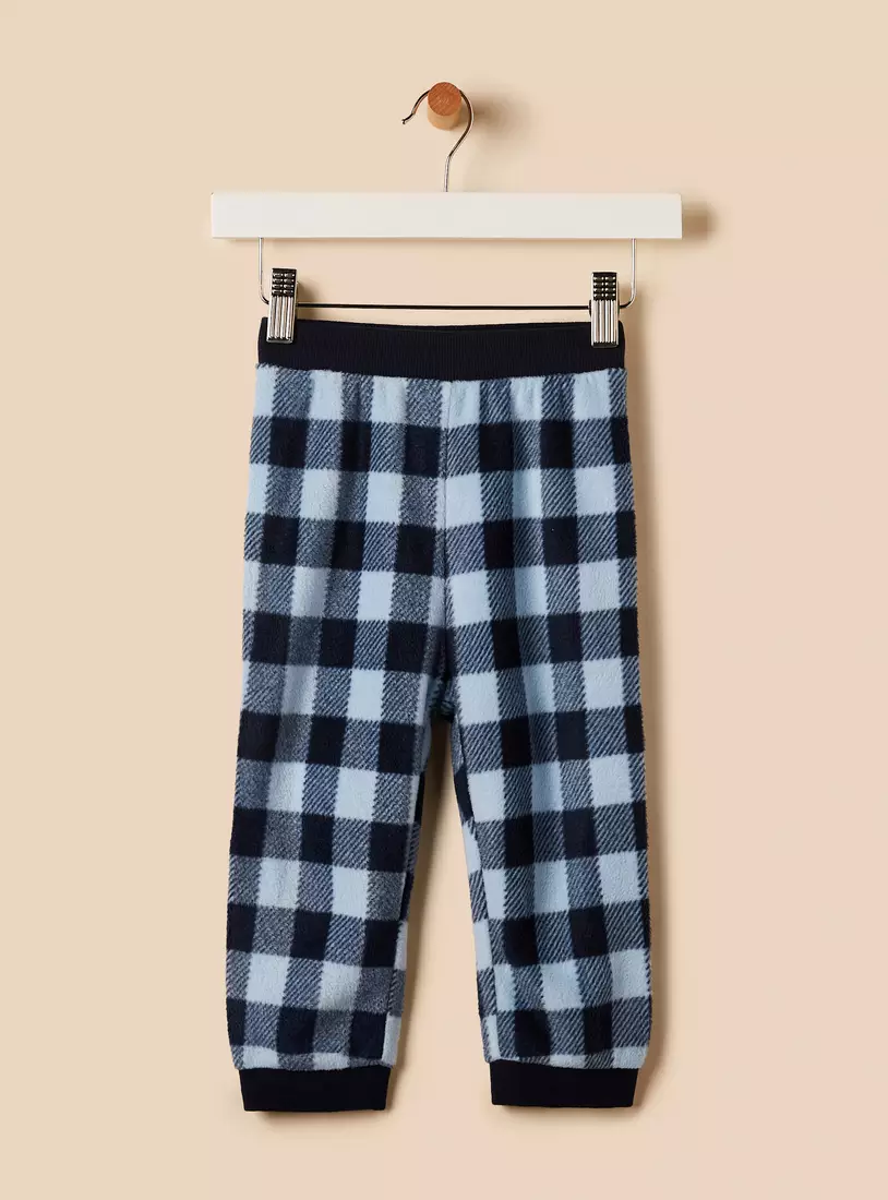 Elephant Embroidered Fleece Pyjama Set-2